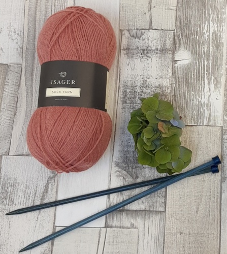 Isager Luxury Sock Yarn 100g - Old Rose